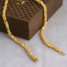 Minprice Men Brass Gold-Plated Handcrafted Chain-image-54