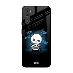 QRIOH Pew Pew Cartoon Printed OnePlus Nord Glass Back Case Mobile Accessories-picture-9