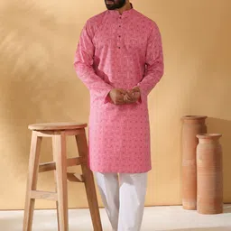 KRAFT INDIA Men Geometric Printed Kurta with Pyjama-16