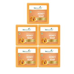 She Essentials Set Of 5 Natural Honey Bath Soap - 125 g Each-95