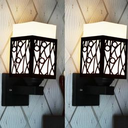 Gojeeva Brown Wood Square Wall Lamps-picture-12