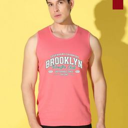 WOOSTRO Men Pack of 2 Typography Printed Sleeveless Slim Fit Sports T-shirt-picture-47