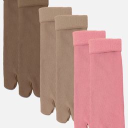 StyFun Women Pack Of 3 Striped Thermal Warm Calf Length Socks-image-17