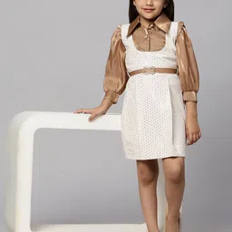 Macwin Velvet A-Line Dress-image-11