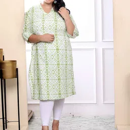 MIRAVAN Ethnic Motif Printed Straight Kurta-picture-1