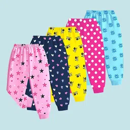 YK Girls Pack Of 5 Printed Mid Rise Joggers-picture-40