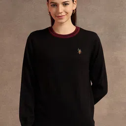 U.S. Polo Assn. Women Round Neck Long Sleeves Pullover-picture-24