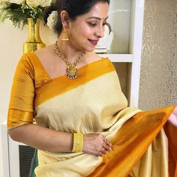KALINI Ethnic Motifs Woven Design Zari Banarasi Saree-image-66