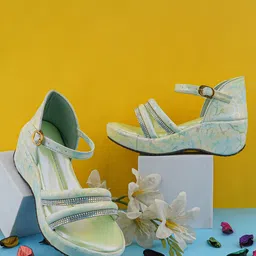 LMG Lifestyle Girls Embellished Wedge Sandals-image-93