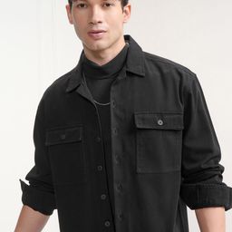HIGHLANDER Men Solid Cotton Oversized Casual Shirt-image-46