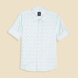 Allen Solly Junior Boys Slim Fit Paisley Printed Spread Collar Pure Cotton Shirt-image-53