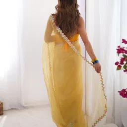 Mitera Embellished Sequinned Organza Saree image 2
