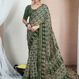 KALINI Zari Pure Chiffon Ikat Saree-image-28