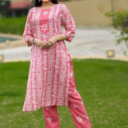 Women Basket Women Floral Printed Regular Kurta with Trousers-picture-20