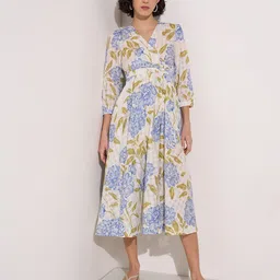 AKKRITI BY PANTALOONS Floral Print A-Line Midi Dress-picture-7