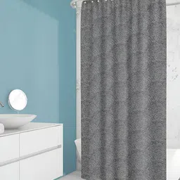 ArtzFolio Black & White Geometric Printed Waterproof Shower Curtain-9