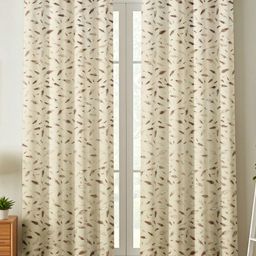 RIDHAAN Unisex Cream Curtains and Sheers-6