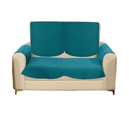 RADECOR Turquoise Blue Velvet Sofa Cover With Arms - Set Of 4-image-35