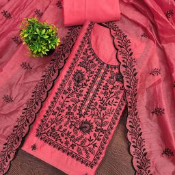 Maroosh Floral Embroidered Unstitched Dress Material-picture-23