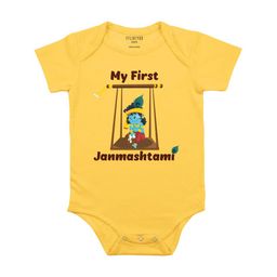 FFLIRTYGO Infants Janmashtami Printed Cotton Round Neck Bodysuit-image-102