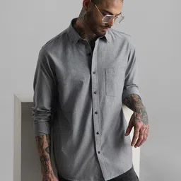 Klub Fox Men Slim Fit Button-Down Collar Solid Cotton Casual Shirt-image-66