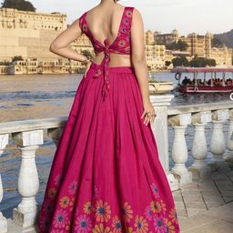 APNISHA Printed Ready to Wear Lehenga & Unstitched Blouse With Dupatta image 3