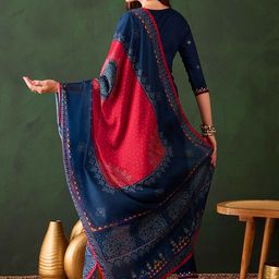 Sangria Sequence Embroidered Straight Kurta & Trousers With Dupatta image 2
