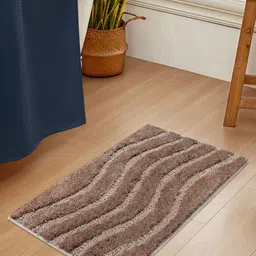 LUXEHOME INTERNATIONAL Brown Ultra Soft Bath Rug-image-99