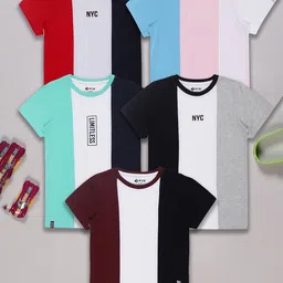 3PIN Boys 5 Colourblocked T-shirt-image-72