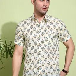 Anouk Men Slim Fit Floral Opaque Printed Casual Shirt-image-97