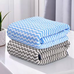 Kuber Industries Grey & White 2Pcs Printed 280 GSM Ultra Absorbent Soft Hand Towels-17
