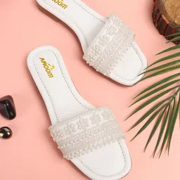 AROOM Women Open Toe Flats-42