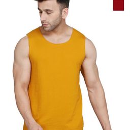 WOOSTRO Men Pack Of 2 Solid Round Neck Cotton Slim Fit T-shirts-image-4
