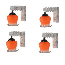 SOMIL Orange Glass Cylinder Printed Wall Lamps-picture-20