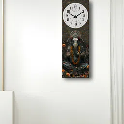 OLIVE TREE Black & White Printed Traditional Wall Clock-42