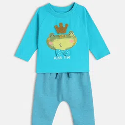 MINI KLUB Boys Printed Round Neck Pure Cotton T-Shirt With Trouser-image-17