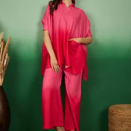 Sangria Ombre Printed Tunic & Trousers Co-Ords-picture-3
