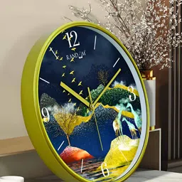 RANDOM Green & Blue Printed Contemporary Wall Clock-image-73