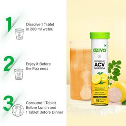 OZiva Set Of 4 ACV Moringa For Weight Loss -15 Tablets Each image 4