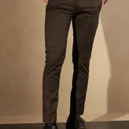 DENNISON Men Smart Tapered Fit Easy Wash Trousers-image-14