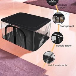 Kuber Industries Black Set of 6 Regular Drawer Organiser Organisers image 4
