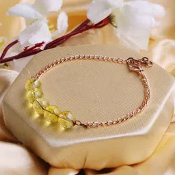 Shubhanjali Citrine Beaded Link Bracelet-picture-26