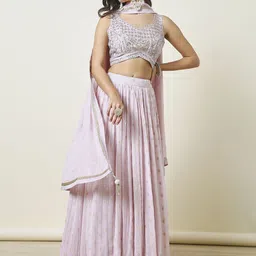 Soch Embroidered Mirror Work Ready to Wear Lehenga & Blouse With Dupatta-picture-53