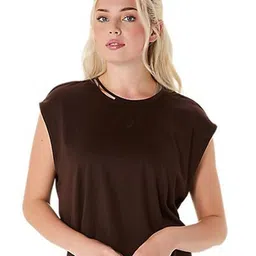 ASICS Women Solid Round Neck T-shirt-picture-14