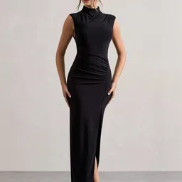 WANQUILA High Neck Bodycon Maxi Dress-picture-1