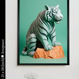 SOWPEACE Green & Orange 1 Piece Canvas Birds and Animals Wall Photographs-image-20