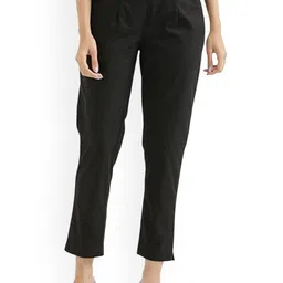 DIGITAL SHOPEE Women Cotton Pleated Trousers-image-86