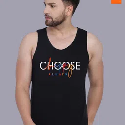 SLOWLORIS Pack Of 2 Printed Combed Cotton Gym Vests VSL26 CMB(CHS BLACK)(LOUD ORANGE)-picture-20