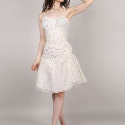 SWISHIN Women Floral Printed Gathered Fit & Flare Mini Dress-image-71