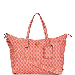 GUESS Checked Structured Tote Bag-3
